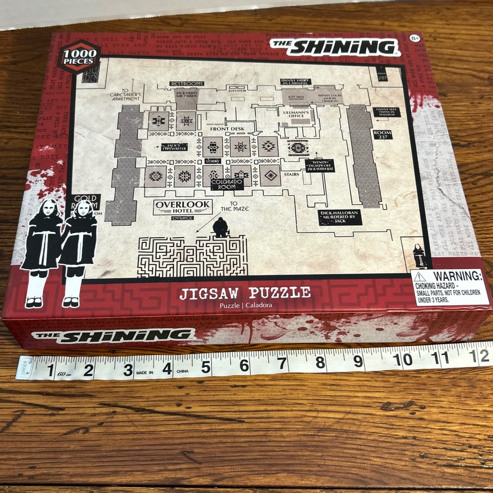 The Shining Overlook Hotel Floor Plan 1000 Piece Jigsaw Puzzle‎ Paladone Horror - Picture 3 of 4